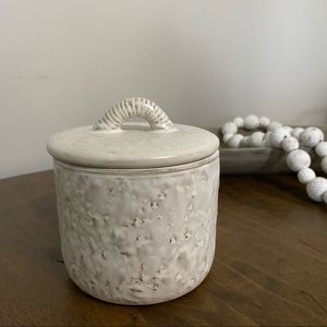Pottery modern farmhouse gray decor canister food storage